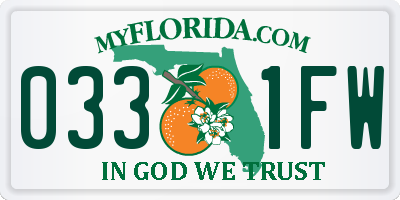 FL license plate 0331FW