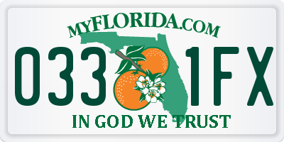 FL license plate 0331FX
