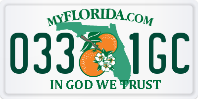 FL license plate 0331GC