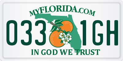FL license plate 0331GH