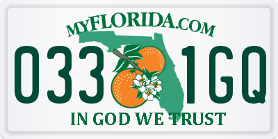 FL license plate 0331GQ