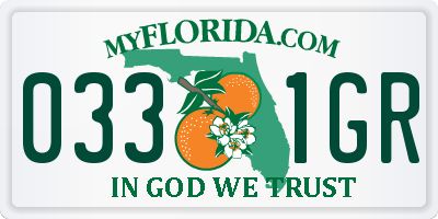 FL license plate 0331GR