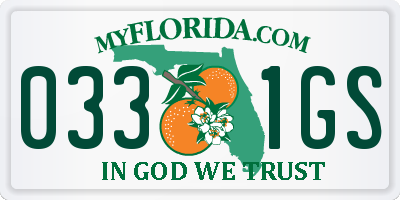 FL license plate 0331GS