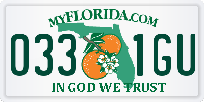 FL license plate 0331GU