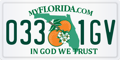 FL license plate 0331GV