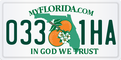 FL license plate 0331HA