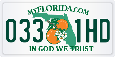 FL license plate 0331HD