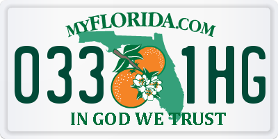 FL license plate 0331HG