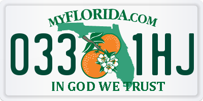 FL license plate 0331HJ
