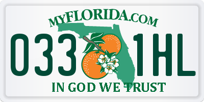 FL license plate 0331HL