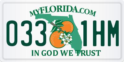 FL license plate 0331HM
