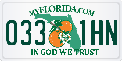 FL license plate 0331HN