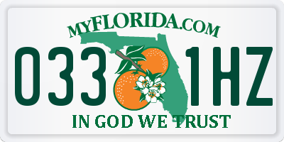 FL license plate 0331HZ