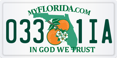 FL license plate 0331IA