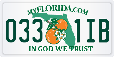 FL license plate 0331IB