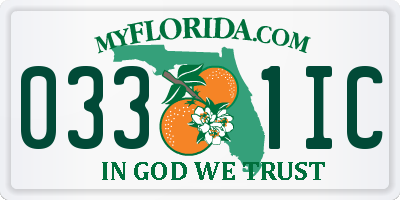 FL license plate 0331IC