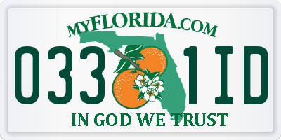 FL license plate 0331ID
