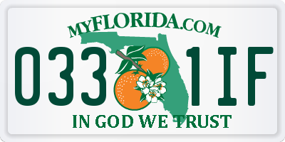 FL license plate 0331IF