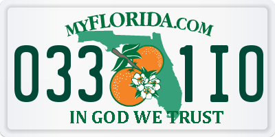 FL license plate 0331IO