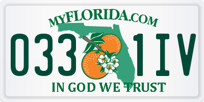 FL license plate 0331IV