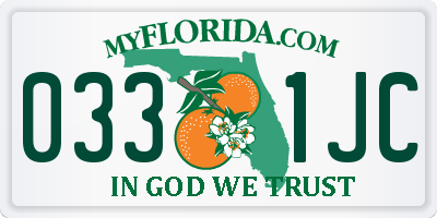 FL license plate 0331JC
