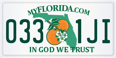 FL license plate 0331JI