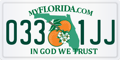 FL license plate 0331JJ
