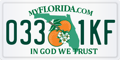 FL license plate 0331KF