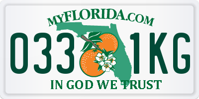 FL license plate 0331KG