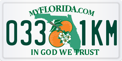 FL license plate 0331KM