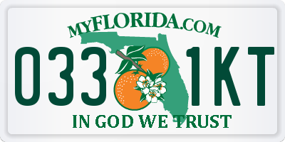 FL license plate 0331KT