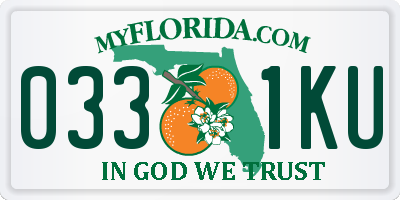 FL license plate 0331KU