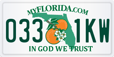 FL license plate 0331KW