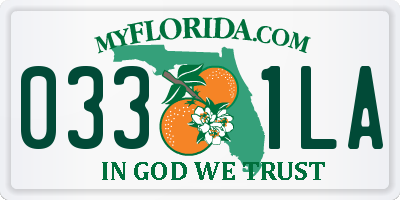 FL license plate 0331LA