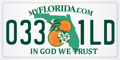 FL license plate 0331LD