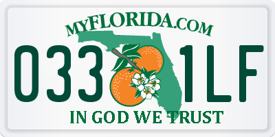 FL license plate 0331LF