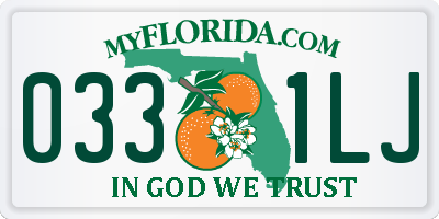 FL license plate 0331LJ