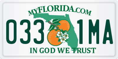FL license plate 0331MA
