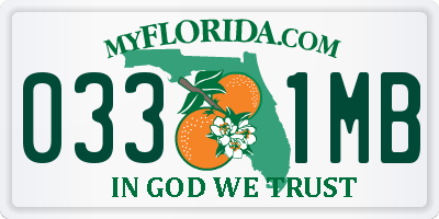 FL license plate 0331MB