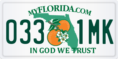 FL license plate 0331MK