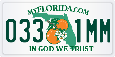 FL license plate 0331MM