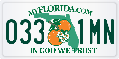 FL license plate 0331MN