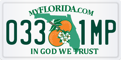 FL license plate 0331MP