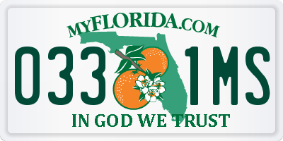 FL license plate 0331MS