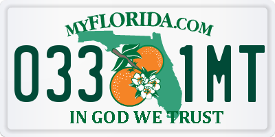 FL license plate 0331MT
