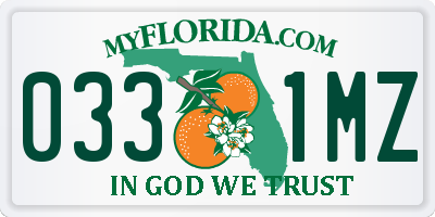 FL license plate 0331MZ