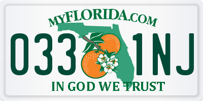 FL license plate 0331NJ