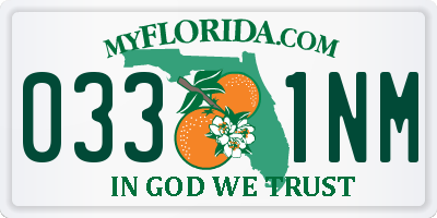 FL license plate 0331NM