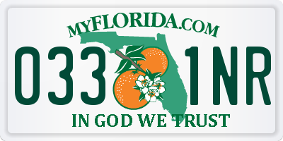 FL license plate 0331NR
