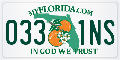 FL license plate 0331NS